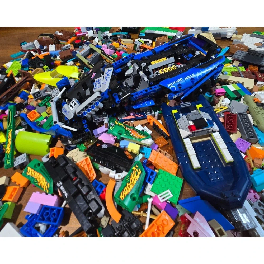 Bulk Lego Bricks Lot 6lbs Assorted Technic McLaren Senna GTR Parts Mixed
